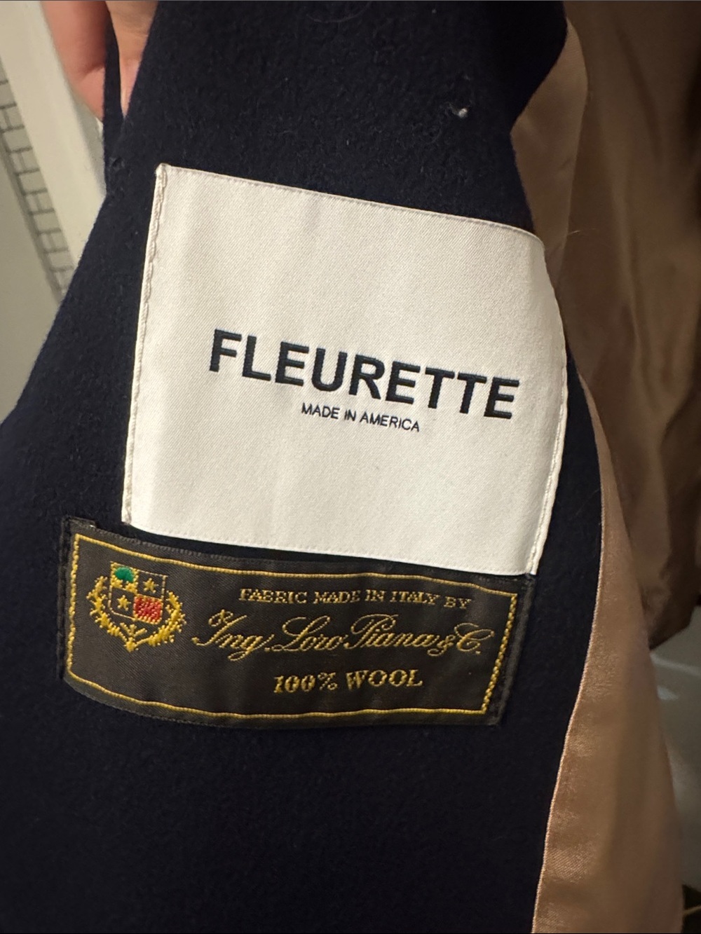 NWT Fleurette Women's Double-Breasted Peacoat in Midnight blue 12 - Picture 4 of 6